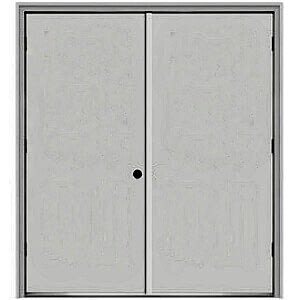 double steel doors