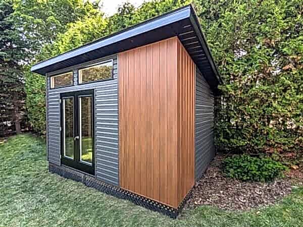Modern contemporary shed Barrhaven custom built Ottawa shed